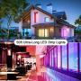LED Strip Lights 50ft, Hiromeco Music Sync LED Lights Bluetooth App Controlled with Remote Mic Color Changing, 5050 Smart RGB Rope Lights for Kids Kitchen Room Lights (APP+Remote+Mic+3 Button)