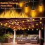 TomCare Solar Lights Flickering Flame Outdoor Solar String Lights 27 Ft USB Charged Waterproof Decorative Hanging Patio Lights Outside Lights LED String Lighting for Patio Garden Backyard TomCare Solar Lights Flickering Flame Outdoor Solar String Lights 27 Ft USB Charged Waterproof Decorative Hanging Patio Lights Outside Lights LED String Lighting for Patio Garden Backyard