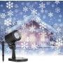 Christmas Projector Lights Outdoor: Led Snowflake Projector Lights Waterproof Plug in Moving Effect Wall Mountable for Halloween Christmas Holiday New Year Indoor Home Party Decoration Show