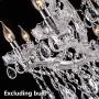 Classic LED Candle Crystal Chandelier, Modern Luxurious K9 Crystal Lighting Fixture Lamp for Dining Room, 8+1 Lights, 31.5 inch(D) 60 inch(H)