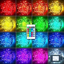 Obrecis Color Changing String Lights, 200 LED Colorful Christmas Lights Multicolor Plug in Waterproof Twinkle Tree Lights Connectable for Indoor Outdoor Room Party Wedding Xmas Decor-66ft(RGB)