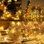 LiyuanQ Star String Lights, 100 LED Plug in String Lights 33 feet 8 Modes Star Fairy Lights Waterproof Twinkle String Lights for Wedding Party Christmas Tree Garden Indoor Outdoor Decor (Warm White)