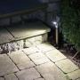 Mr. Beams MB592 Outdoor Wireless Motion Sensing 80-Lumen LED Path Lights with Ground Stakes, Dark Brown, 2-pack
