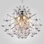 DINGGU Modern 6 Lights Chrome Finish Crystal Chandeliers Flush Mounted Pendant Ceiling Light for Dining Room