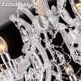 Classic LED Candle Crystal Chandelier, Modern Luxurious K9 Crystal Lighting Fixture Lamp for Dining Room, 8+1 Lights, 31.5 inch(D) 60 inch(H)