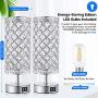 Crystal Table Lamps for bedrooms with Fast Dual USB Ports, 5000K Touch Dimmable Bedside Lamps Set of 2, K9 Crystal Decorative Nightstand Lamps for Girls Guest Room, Living Room, LED Bulbs Included