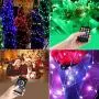 Moobibear 33FT RGB String Light, Bluetooth App Controlled 100 LED USB Fairy Light, Multi Color Changing Flexible Light with 20-Key Remote Control for Home Bedroom Patio Party Wedding Festivals