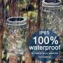 SunKite Solar Mason Jar Lights, 12 Pack 30 LED Waterproof Fairy Firefly Jar Lids String Lights with Hangers(NO Jars), Patio Yard Garden Wedding Decoration - Cool White