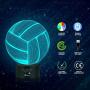 Volleyball 3D Lamp Optical Illusion Night Light, Elstey 7 Color Changing Touch Switch Acrylic Flat & ABS Base & USB Cable Decoration Lamps for Christmas Gift…