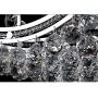 Healer Crystal Chandelier Lighting Ceiling Lamp with 6 E12 Base Semi Flush Mount, Modern Hanging Light with Chain Silver Finish Fix for Living / Dining Room Bedroom(Dia 24.8 x H 14.2 inch)