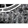 Healer Crystal Chandelier Lighting Ceiling Lamp with 6 E12 Base Semi Flush Mount, Modern Hanging Light with Chain Silver Finish Fix for Living / Dining Room Bedroom(Dia 24.8 x H 14.2 inch)