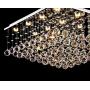 7PM Modern Square K9 Crystal Chandelier Contemporary Elegant Ceiling Light Fixture Flush Mount for Living Room Bedroom Dining Room Kitchen Island W24'' x H13 16 Lights