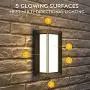 Sytmhoe Outdoor Wall-Porch-Light, Modern Wall Sconce,20W-Led Matte Black Exterior Wall Fixtures,Mounted Wall Patio Lamps,3-Color-Changeable for Garage Walkway Backyard Garden