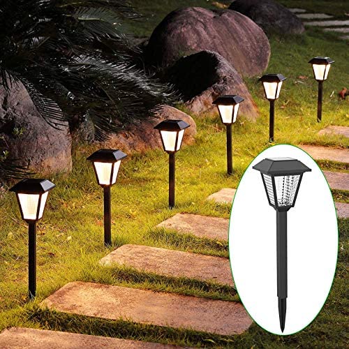 MAGGIFT 6 Pack High Lumen Solar Powered Pathway Lights, Outdoor Landscape Lights, Waterproof Light for Lawn, Patio, Yard, Garden, Walkway, Deck, Driveway, Warm White