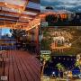 LED G40 Outdoor String Lights 25Feet Patio Lights with 25 LED Shatterproof Bulbs, Weatherproof Commercial Hanging Lights for Backyard Bistro Pergola Party Decor, E12 Socket Base, 2200K, Black