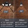 Solar Lights Outdoor, Solar Motion Sensor Lights 3 Heads Adjustable 70 LED Solar Flood Security Lights Outdoor Spotlights 180° Rotatable IP65 Waterproof for Garage Pathway Porch Garden Patio 2 Pack