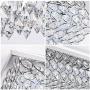 Horisun Minimalist Crystal Chandelier LED Ceiling Light Fixture 4000K Dimmable Flush Mount Ceiling Lamp Square Pendant Lamp for Dining Room, Bathroom, Bedroom, Living Room, Kitchen, Hallway