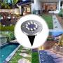 DUUDO Solar Ground Light, Upgraded 10 LED Garden Pathway Outdoor Waterproof in-Ground Lights, Disk Lights (Cold White, 8 Packs)