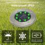 N-HEART 4 Pack Solar Ground Lights 8 LED In-Ground Outdoor Disk Lights,Auto Smart Sensor On/Off Waterproof,Energy Saving Lighting,for Landscape Pathway,Patio,Garden,Yard,Walkway,Lawn,Colorful