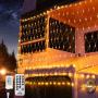 BrizLabs Christmas Bush Lights, 11.8ftx 4.9ft 360 LED Net Christmas Lights with Remote, 8 Modes Outdoor Plug in Mesh Lights, Trees-Wrape Xmas Lights for Bush Tree Garden Decor, Warm White, Clear Wire BrizLabs Christmas Bush Lights, 11.8ftx 4.9ft 360 LED Net Christmas Lights with Remote, 8 Modes Outdoor Plug in Mesh Lights, Trees-Wrape Xmas Lights for Bush Tree Garden Decor, Warm White, Clear Wire