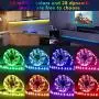 Borllyem Led Strip Lights 32.8 Feet, Music Sync Led Lights Strip Colors Changing Rope Lights with Remote App Control Led Lights for Home Party
