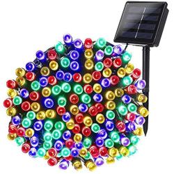 Joomer Solar Christmas Lights 72ft 200 LED 8 Modes Solar String Lights Waterproof Solar Fairy Lights for Garden, Patio, Fence, Balcony, Outdoors (Multi-Color)