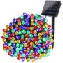 Joomer Solar Christmas Lights 72ft 200 LED 8 Modes Solar String Lights Waterproof Solar Fairy Lights for Garden, Patio, Fence, Balcony, Outdoors (Multi-Color)