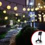 FuNiao Solar String Lights Outdoor 2 Pack 30 LED Crystal Ball Globe Lights with 8 Lighting Modes, Waterproof Solar Powered Patio Lights for Garden Yard Canopy Porch Wedding Party Decor (Warm White)