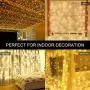 Curtain String Lights,300 LED Hanging Window Curtain Lights 9.8 Ft 8 Lighting Modes Fairy Lights Remote Control USB Powered Waterproof Lights for Christmas Bedroom Party Wedding Home Garden Wall Decor