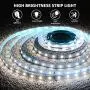 JESLED 65.6ft/20M Cool White LED Strip Lights ,6500K,Dimmable,24V DC LED Tape Lights for Living Room, Kitchen, Cabinet, Media Room, Dining Room, Corridor Decoration