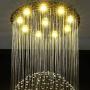 Horisun Crystal Chandelier Lighting, 10 Lights Flush Mount Ceiling Light, Modern Chandelier Lighting Fixture for Dining Room, Living Room, Hallway, Romantic Deco, H95 X D26