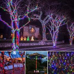 Joomer Solar Christmas Lights 72ft 200 LED 8 Modes Solar String Lights Waterproof Solar Fairy Lights for Garden, Patio, Fence, Balcony, Outdoors (Multi-Color)