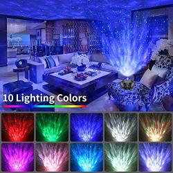 Star Projector & Night Light Projector, Galaxy Light Projector for Bedroom,Kids, with 10 Lighting Modes, Bluetooth Speaker, Remote Control, Sound-Activated and Auto-Off Timer, Great Festival Decor