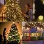Komoon Solar String Lights 72 Ft 22 Meter 200 LED Solar Powered Fairy Christmas Lights for Outdoor Gardens Homes Wedding Party Lawn Patio Xmas Tree Waterproof (Warm White)