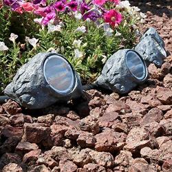 Solar Rock Lights Outdoor,Waterproof Decorative Stone Light, Dual Color Spotlight,Landscaping Figurine Lights for Decor, Garden,Pathway,Driveway,Ponds,Patio,Yard (Dual Color)