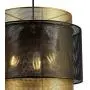 Maxax Round Farmhouse Chandelier 3 Light Indoor Ceiling Light Black&Gold Metal for Kitchen Island Living Room Dining Room Farmhouse