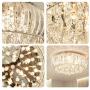 Modern Chandelier Crystals Ceiling Pendant Lighting Flush Mount Ceiling Light Crystal Ball Light Fixture for Hallway Bedroom Living Room Kitchen Island Dining Room (D 50cm/ 8-Light)