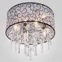 DINGGU Luxury Drum 4 Lights Flush Mounted Crystal Ceiling Lamp, Modern Chandelier Pendant Light Fixtures for Bedroom DINGGU Luxury Drum 4 Lights Flush Mounted Crystal Ceiling Lamp, Modern Chandelier Pendant Light Fixtures for Bedroom