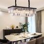 Rectangular Modern K9 Crystal Chandeliers Lighting Pendant Ceiling Lights Rectangle Chandelier Lamp Fixture 8-Lights for Dining Room Kitchen L33.5 Inch Rectangular Modern K9 Crystal Chandeliers Lighting Pendant Ceiling Lights Rectangle Chandelier Lamp Fixture 8-Lights for Dining Room Kitchen L33.5 Inch
