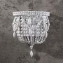 Jiuzhuo Classic Style Distressed White Wood Beaded 1-Light Decorative Indoor Wall Sconce Light