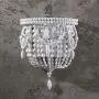 Jiuzhuo Classic Style Distressed White Wood Beaded 1-Light Decorative Indoor Wall Sconce Light