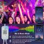 Upgraded LED Strip Lights 20m/65.6Ft, Music Sync Color Changing Rope Lights with Remote, Bluetooth APP Controlled 5050 RGB LED Lights for Bedroom Home Kitchen Party Decoration (2 Rolls)