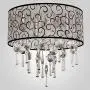 DINGGU Luxury Drum 4 Lights Flush Mounted Crystal Ceiling Lamp, Modern Chandelier Pendant Light Fixtures for Bedroom DINGGU Luxury Drum 4 Lights Flush Mounted Crystal Ceiling Lamp, Modern Chandelier Pendant Light Fixtures for Bedroom