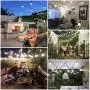 2-Pack Dimmable LED Outdoor String Lights for Patio Daylight White, IP65 Waterproof Hanging Edison Bulbs, Commercial Grade Lights String Create Ambience for Cafe Garden Backyard Party (Total 96ft) 2-Pack Dimmable LED Outdoor String Lights for Patio Daylight White, IP65 Waterproof Hanging Edison Bulbs, Commercial Grade Lights String Create Ambience for Cafe Garden Backyard Party (Total 96ft)