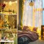 JMEXSUSS 200 LED Christmas Lights Indoor Outdoor, Warm White Christmas Tree Lights Clear Wire, 66ft 8 Modes Waterproof Twinkle Fairy String Lights Plug in for Xmas Room Bedroom Wedding Party
