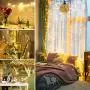 JMEXSUSS 200 LED Christmas Lights Indoor Outdoor, Warm White Christmas Tree Lights Clear Wire, 66ft 8 Modes Waterproof Twinkle Fairy String Lights Plug in for Xmas Room Bedroom Wedding Party