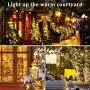 Solar String Lights Waterproof Holiday String Lights, Outdoor/Indoor String Lights, 8-Lighting Modes, Fairy Lights, Holiday Christmas Lights Decoration, 33ft, 100-LED, 2 Pack (Warm White)