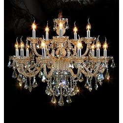 Generic Island Lights Crystals Chandelier 15 Lights Ceiling Fixtures Color Cognac ¡­