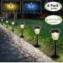 BOOTYLIGHT Solar Lights Outdoor 6Pack Solar Pathway Lights with 7 Color Changing Waterproof Landscape Colorful Lighting for Lawn Yard Walkway