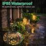 URPOWER Solar Lights Outdoor Metal Solar Lantern Outdoor Hanging Retro Decorative Lanterns with Durable Handle Solar Powered Waterproof LED Table Lanterns Lighting for Yard Tree Fence Patio, 2 Pack